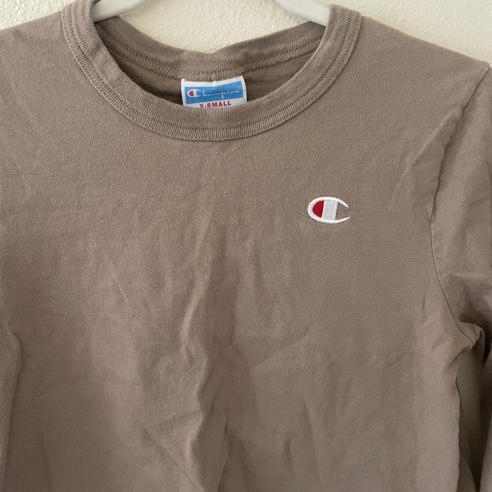 Champion Taupe Crewneck Long Sleeve